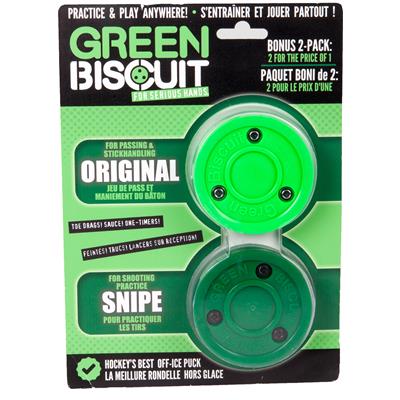 Green Biscuit Starter Kit – Hockey Stick & 2 Pucks