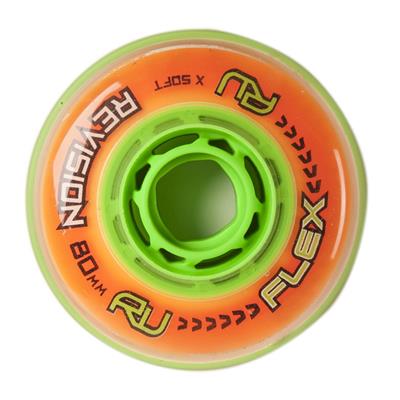 Revision Wheel Inline Roller Hockey Flex Soft Green/Orange 80mm 76A