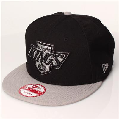 New Era 9Fifty Los Angeles Kings Shield Logo Snapback Hockey Hat -  Graphite/Black