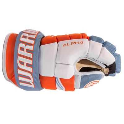 Warrior Alpha Classic NHL Pro Stock Senior Hockey Gloves in Carolina Size 13in