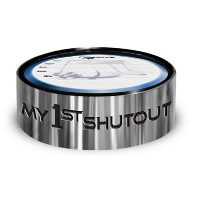 Personalized My First Shutout (Printed) Hockey Puck, Custom Pucks