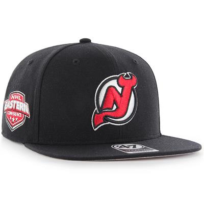 New Jersey Devils Hat Baseball Cap Black NHL Hockey Bauer Logo NJD