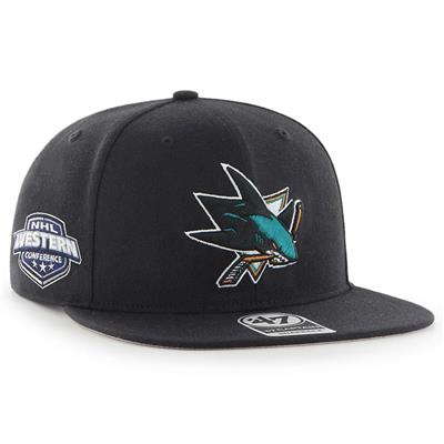 47 Brand NHL San Jose Sharks Twill Wordmark Snapback Cap