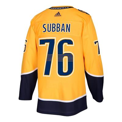 PK Subban Jersey Nashville Predators Practice Yellow NHL 100 Top Defensemen