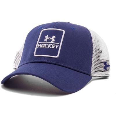 Under Armour Men's UA Adjustable Snapback Hockey Cap Hat White/Steel  1264021 