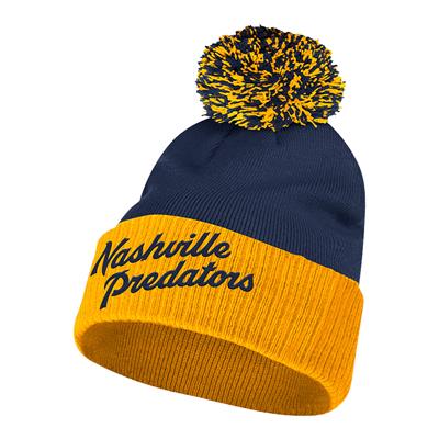 Nashville Predators Authentic Retro NHL Winter Classic Beanie White Knit  Hat Pom