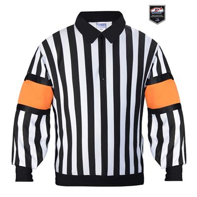 New Force hockey referee jersey w/snap adult Large L 50 officials size ref shirt 