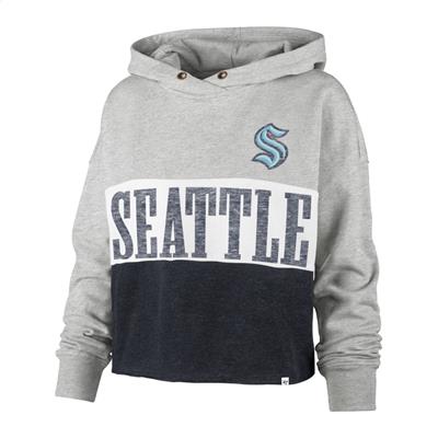 Seattle Seahawks '47 Women's Lizzy Cutoff Pullover Hoodie