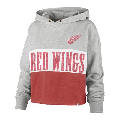 47 Brand / Women's Texas Rangers Red Lizzy Cut Off Hoodie