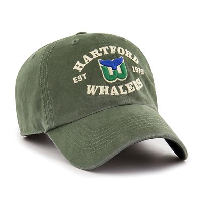 47 Hartford Whalers Green Vintage Hockey Logo Clean Up Adjustable Hat