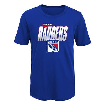 Outerstuff Rink Reimagined Long Sleeve Tee Shirt - NY Rangers - Youth