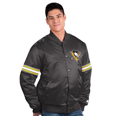 New Pittsburgh Penguins STARTER Casual Bomber NHL Jacket Ice Hockey Size: L  New