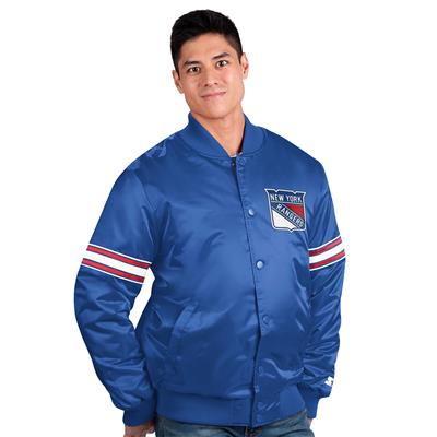 G-III Sports Body Check Starter Jacket - New York Rangers - Adult