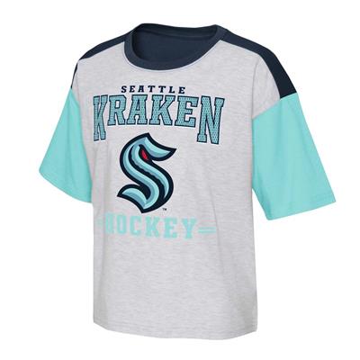 Outerstuff Seattle Kraken Youth Size Team Primary Logo T-Shirt