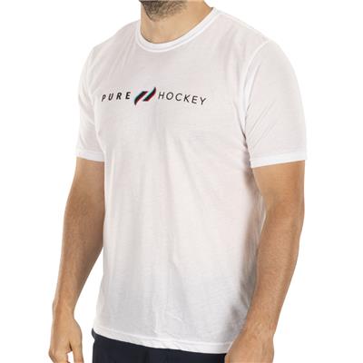 【HOCKEY】NUMBER ONE TEE WHITE Pure Hockey Classic Tee 1.0 - White - Adult | Pure Hockey