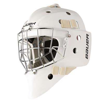 football goalie helmet Chris Funkey Mask Game Worn 2015-16 NCAA Penn State Nittany Lio  Game Worn Exchange injury Adjustable elasticized quick Bauer Profile 950 Certified Goalie
