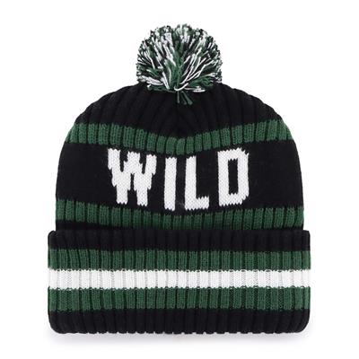 \'47 Twins NHL Minnesota Wild Embroidered Logo Ear Flap Skull Beanie w/Pom Pom Minnesota Wild Lot Of 3 Toddler Winter Hat Beanie 47 Brand  main image 4