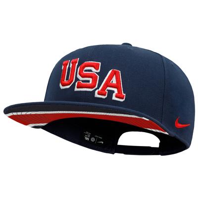 Nike USA Pro Flat Bill Hat - Adult | Pure Hockey Equipment display picture 3