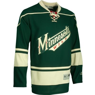 2XL mens Minnesota Wild Jersey reebok premier dark green wordmark word  cursive