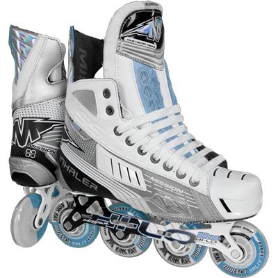 MISSION INHALER AC7 INLINE popular HOCKEY SKATES WITH NEW RINK RAT WHEELS