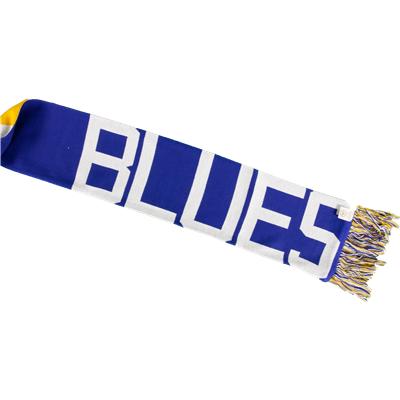 Vintage St. Louis Blues Hockey Wrap Scarf Blue & Yellow NHL Fringe