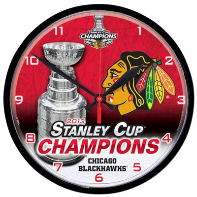 CHICAGO BLACKHAWKS 2015 STANLEY CUP CHAMPION WALL CLOCK 