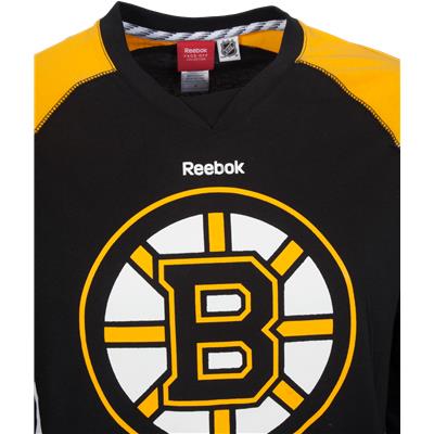 Boston Bruins T Shirt Men Medium Adult Yellow NHL Hockey Reebok Long Sleeve  USA