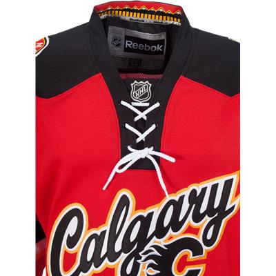 RBK Premier Calgary Flames BOURQUE Home Jersey XL **30th Anniversary Patch**