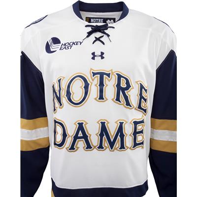 Under Armour Men's Notre Dame Fighting Irish White Replica Hockey Jersey, Small