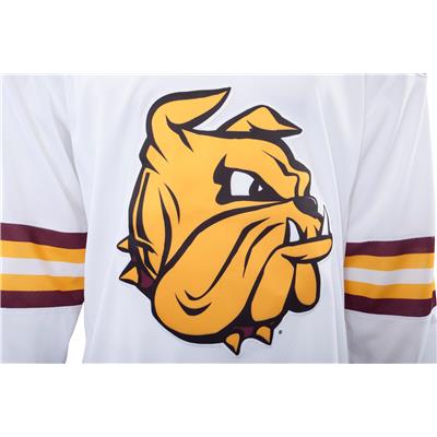 2022 Minnesota Duluth Bulldogs Men's White Hockey Jersey with NCHC Chest  Patch (Medium, 4X, 5X)