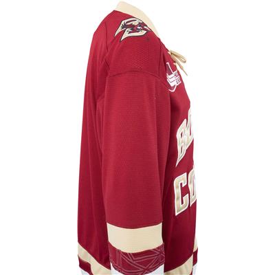 Men's Under Armour Boston College Eagles Red Custom Hockey Jersey